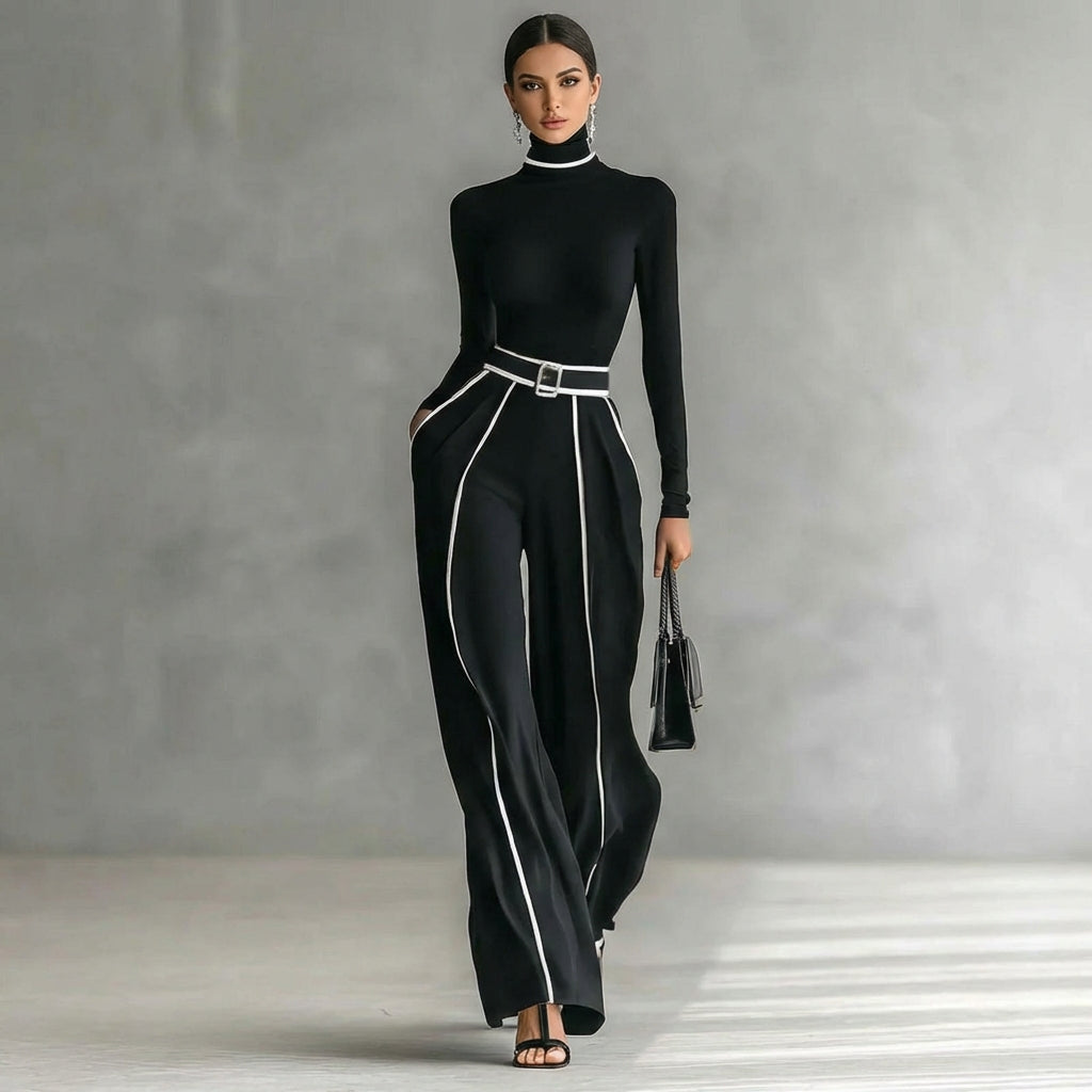 Milou Elegante Set | Coltrui & Wijde Broek met Ceintuur